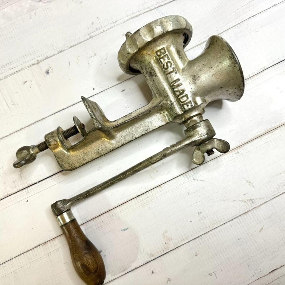 Vintage Best Made Manual Kitchen Meat Grinder Food Processing No. 1 Farmhouse